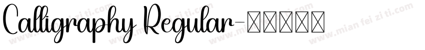 Calligraphy Regular字体转换